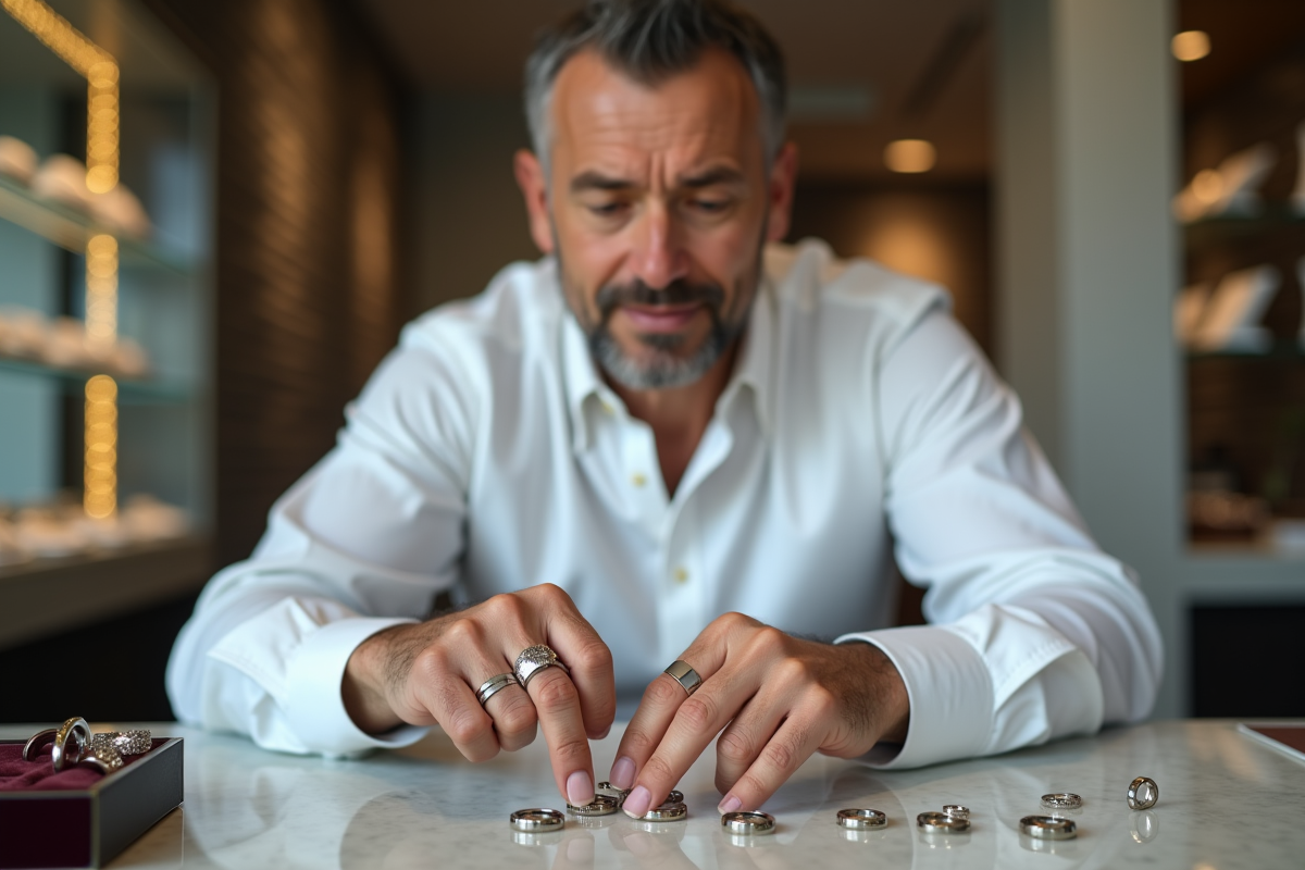 Homme testant la taille d